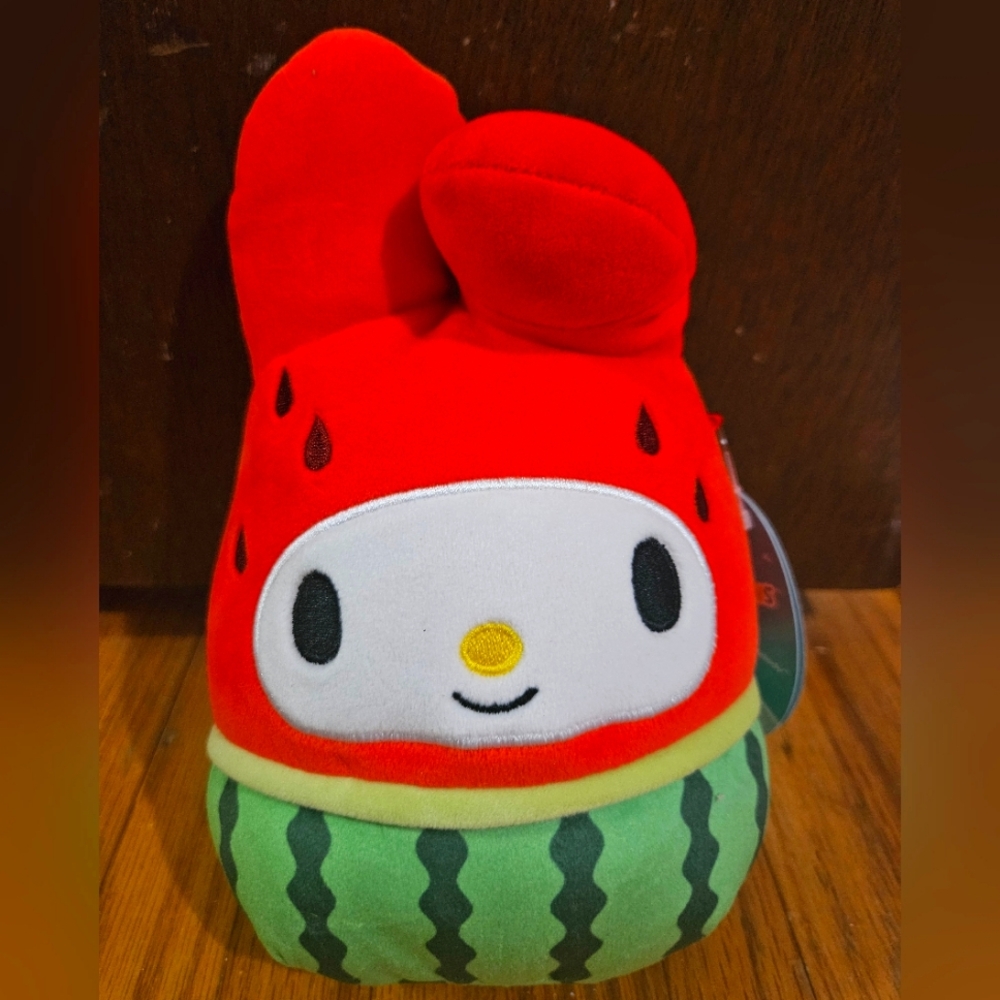 NWT My Melody in Watermelon 🍉 Hello Kitty Sanrio Squishmallow 12" Summer Plush